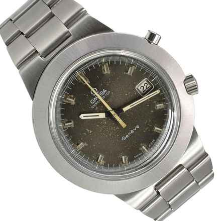  Omega Genève Chronostop Date Jumbo 146.012 dove grey dial 1970’s </h1> 