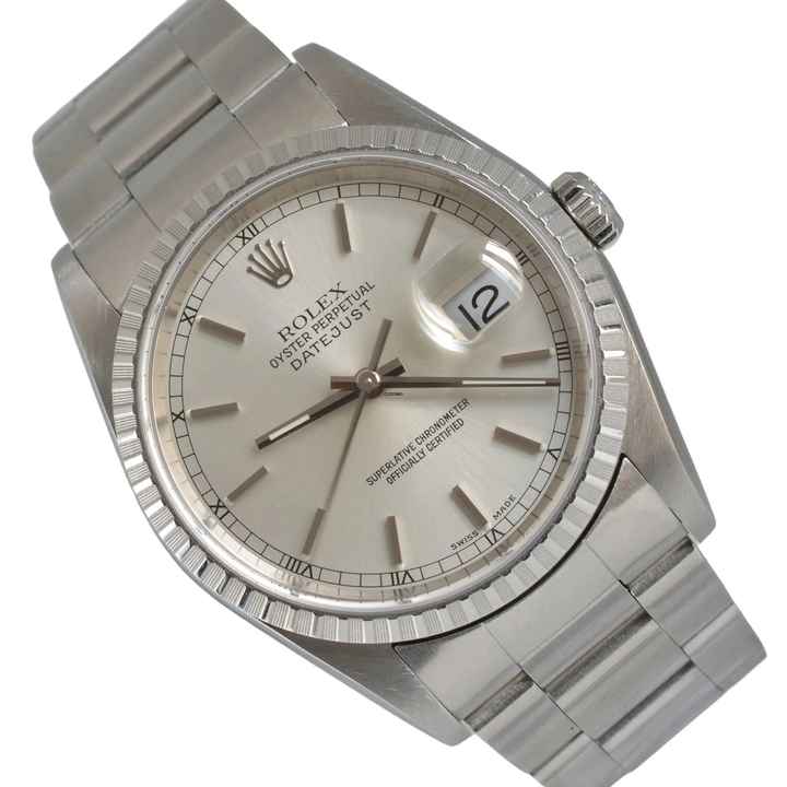  Rolex Datejust 36 16220 Soleil silver dial Full Set 2003’s </h1> 