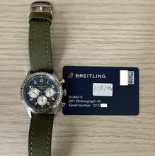 Thumbnail von Breitling Aviator 8 B01 AB0119 Curtiss Warhawk green dial Full Set 2020’s </h1>