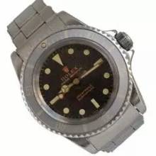 Thumbnail von Rolex Submariner (No Date) 5513 meter-first galvanic gilt dial brown colour 1964’s </h1>