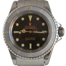 Thumbnail von Rolex Submariner (No Date) 5513 meter-first galvanic gilt dial brown colour 1964’s </h1>