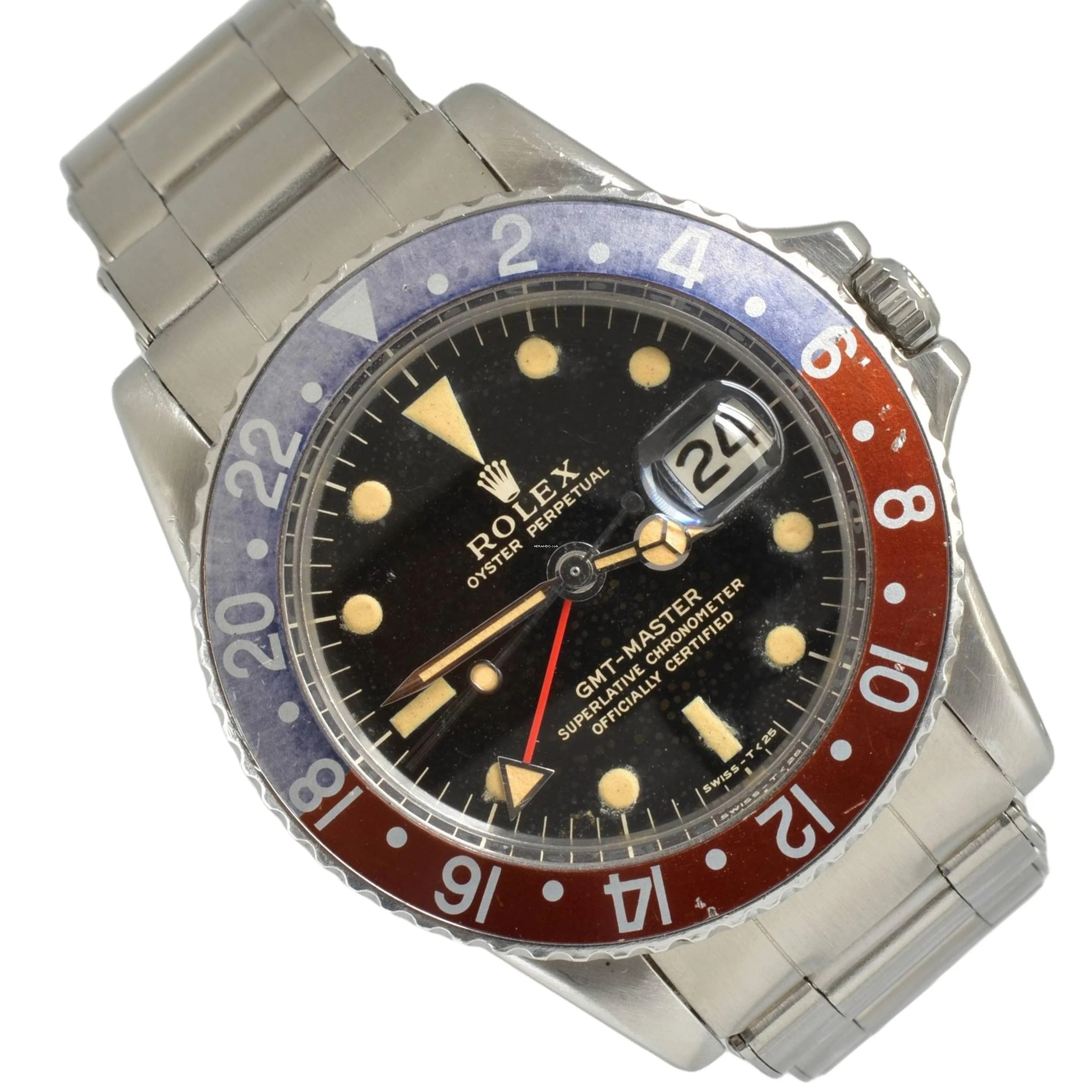  Rolex GMT-Master 1675 Tropical glossy gilt dial 1966’s </h1> 