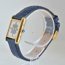 Thumbnail von Cartier Tank Vermeil Must de Tank Vermeil Art Deco 20MM golden plated quartz 1992’s </h1>