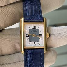 Thumbnail von Cartier Tank Vermeil Must de Tank Vermeil Art Deco 20MM golden plated quartz 1992’s </h1>