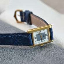 Thumbnail von Cartier Tank Vermeil Must de Tank Vermeil Art Deco 20MM golden plated quartz 1992’s </h1>