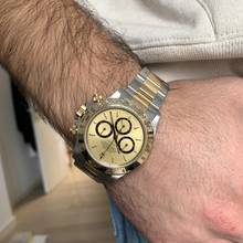 Thumbnail von Rolex Daytona 16523 R98 Series Floating champagne dial gold 18KT Full Set 1988’s </h1>