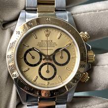 Thumbnail von Rolex Daytona 16523 R98 Series Floating champagne dial gold 18KT Full Set 1988’s </h1>