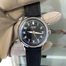 Thumbnail von Vulcain Cricket Tradition Alarm black dial Full Set Like NEW </h1>