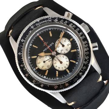  Movado Chronograph Super Sub Sea caliber M95 black dial 1960’s  