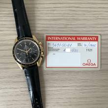 Thumbnail von Omega Speedmaster Professional Moonwatch 27 CHRO C12 Anniversary yellow gold 18KT 1994's Full Set
