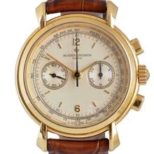 Thumbnail von Vacheron Constantin Historiques Chronograph Historiques Collection 47111 yellow gold 18KT Full Set 2002’s </h1>