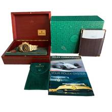 Thumbnail von Rolex Daytona 16528 black 4Lines dial yellow gold 18KT Full Set TOP Condition 1989’s </h1>