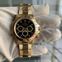 Thumbnail von Rolex Daytona 16528 black 4Lines dial yellow gold 18KT Full Set TOP Condition 1989’s </h1>
