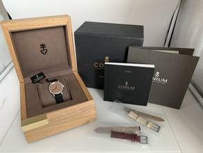 Thumbnail von Corum Coin Watch Artisans Tribute Coin 500 Italian Lyre Caravelle Full Set NEW NOS 2019’s