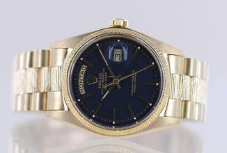 Thumbnail von Rolex Day-Date 36 18K Gelbgold black Dial Präsidentband Klassiker Borke 1972 </h1>