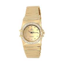 Thumbnail von Omega Constellation Ladies Damenarmbanduhr Constellation Quarz mit Brillanten und Diamanten aus 750 Gelbgold </h1>