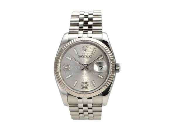  Rolex Datejust 36 Edelstahl Weißgold 116234 Silber A Dia Jubile-Band  