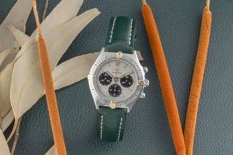 Thumbnail von Breitling Callisto Chronograph Stahl vergoldet Handaufzug Herrenuhr Ref. 80520N