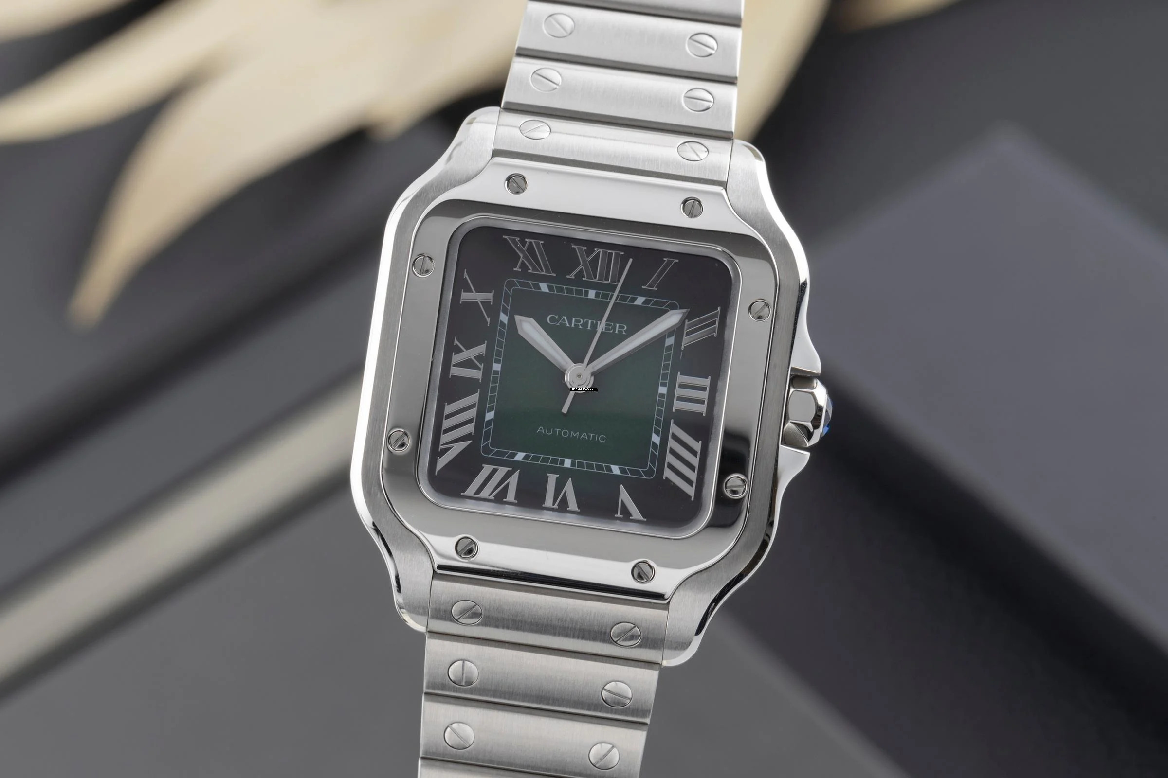  Cartier Santos de Cartier Stahl Automatik Herrenuhr Ref. WSSA00061  