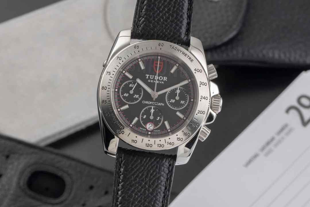  Tudor Sport Chronograph Black Dial Edelstahl Chrono Automatik Ref. 20300  