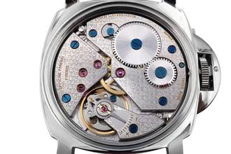 Thumbnail von Panerai Luminor Marina Edelstahl Handaufzug Herrenuhr Ref. PAM00001