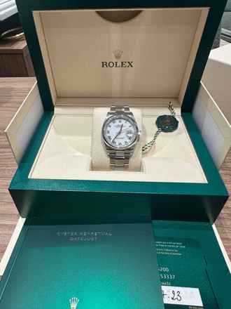  Rolex Datejust 36 Ref.126200 White Roman Index 2023 