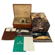 Thumbnail von Rolex GMT-Master 16753 Brown Tiger Eye Nipple dial Full Set 1986’s </h1>