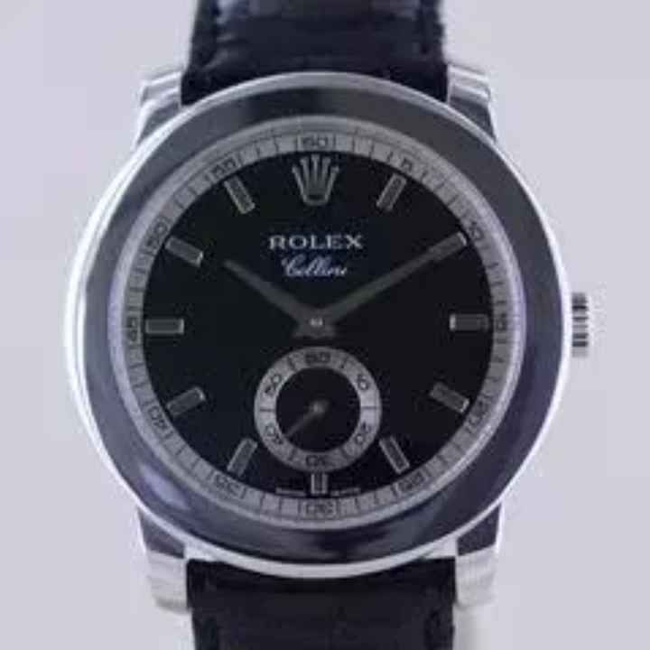  Rolex Cellini Platin 950 Hand Wind black Dial Dresswatch 38mm rar </h1> 