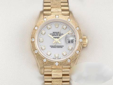  Rolex Lady-Datejust 26mm Gelbgold 750 2000 Diamanten Automatik 18kt Yellow Gold Damen President-band Chronometer Oyster White Dial </h1> 