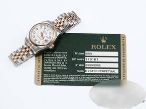 Thumbnail von Rolex Lady-Datejust 26mm 179161 Stahl Rosegold 750 Diamanten Automatik Damen Stainless Steel 18kt Rose Gold Jubilé-band Chronometer Oyster White Dial </h1>