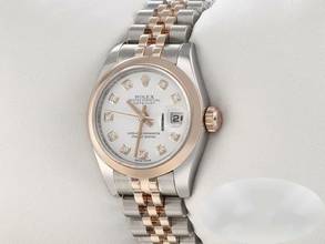 Thumbnail von Rolex Lady-Datejust 26mm 179161 Stahl Rosegold 750 Diamanten Automatik Damen Stainless Steel 18kt Rose Gold Jubilé-band Chronometer Oyster White Dial </h1>