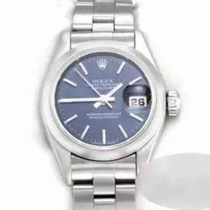  Rolex Oyster Perpetual Lady Date Datejust 26mm Edelstahl Automatik Damen Stahl Damenuhr Stainless Steel Oyster-band Chronometer Blue Dial </h1> 