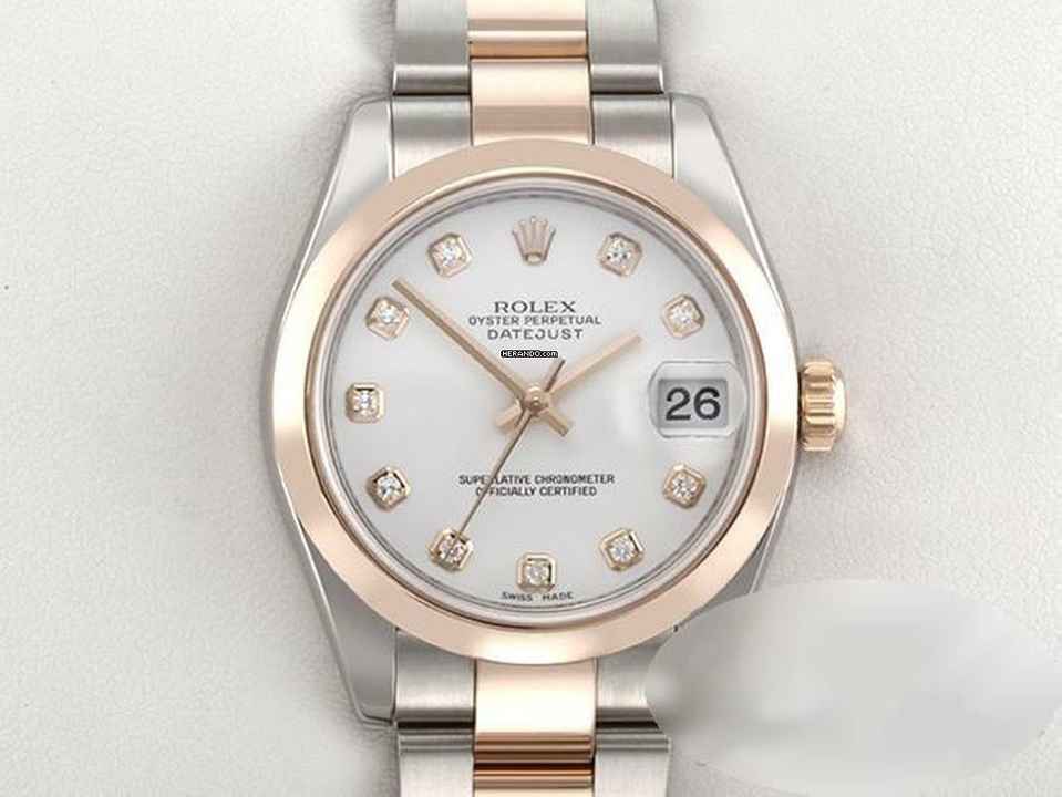  Rolex Datejust 31 31mm 178241 2010 Stahl Rosegold 750 Diamanten Automatik Stainless Steel 18kt Rose Gold Oyster-band Chronometer White Dial </h1> 