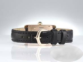 Thumbnail von Cartier Tank Américaine Lady Tank Americaine Rosegold 750 Lederband 2018 Damen 18kt Rose Gold </h1>