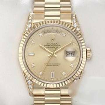  Rolex Day-Date 36 36mm 18338 1996 Diamanten Gelbgold 750 Automatik 18kt Yellow Gold President-band Chronometer Oyster </h1> 