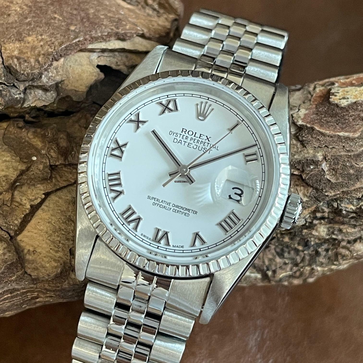Rolex Datejust 36 36mm - mit Servicepapieren - Ref. 16220 </h1>