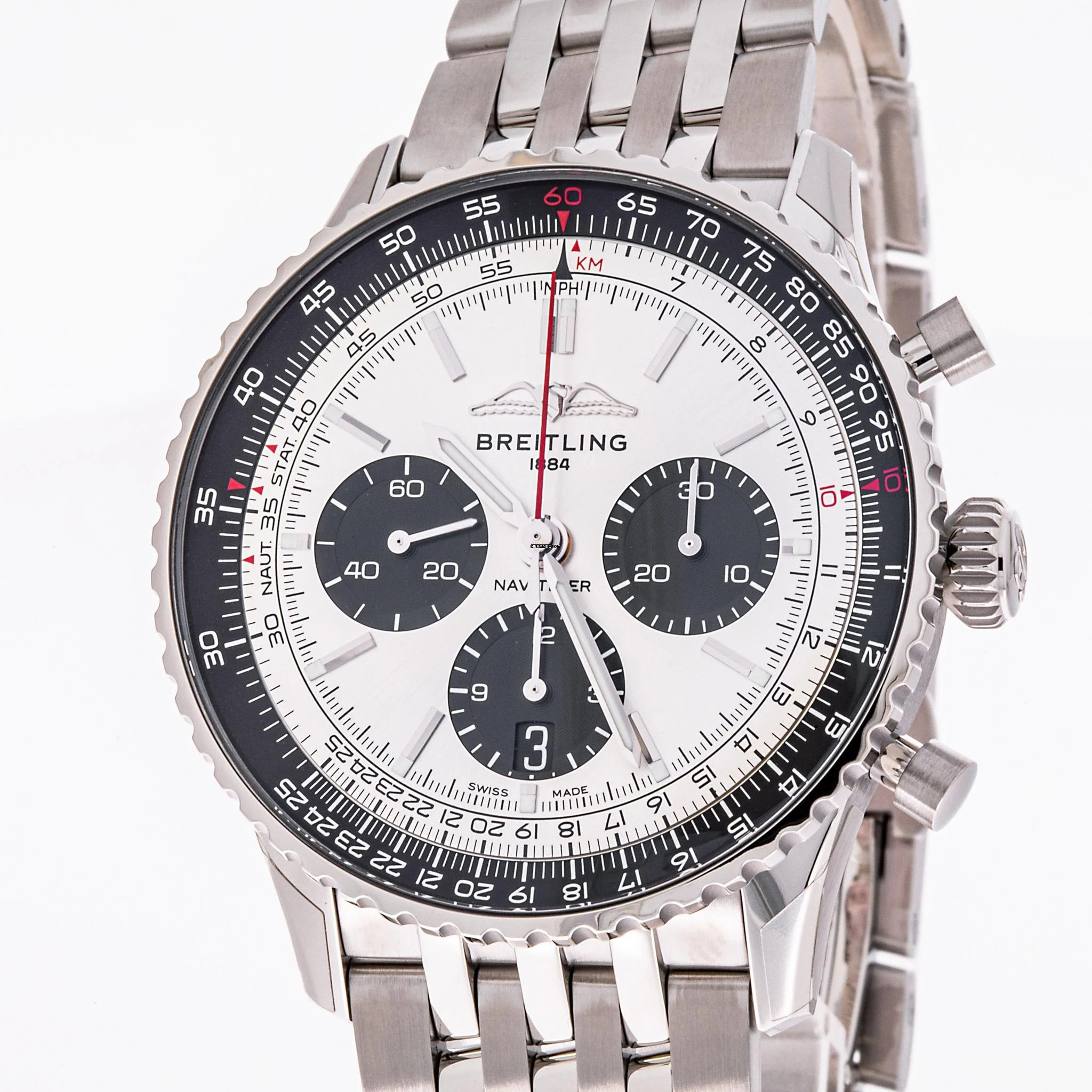  Breitling Navitimer 1 B01 Chronograph 43 Silver – AB0138241G1A1 – NEW & Unworn – 07/2025 Full Set 