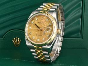 Thumbnail von Rolex Datejust 36 116233 Gold Jubilee Dial With Big Diamonds - Full Set 36mm </h1>