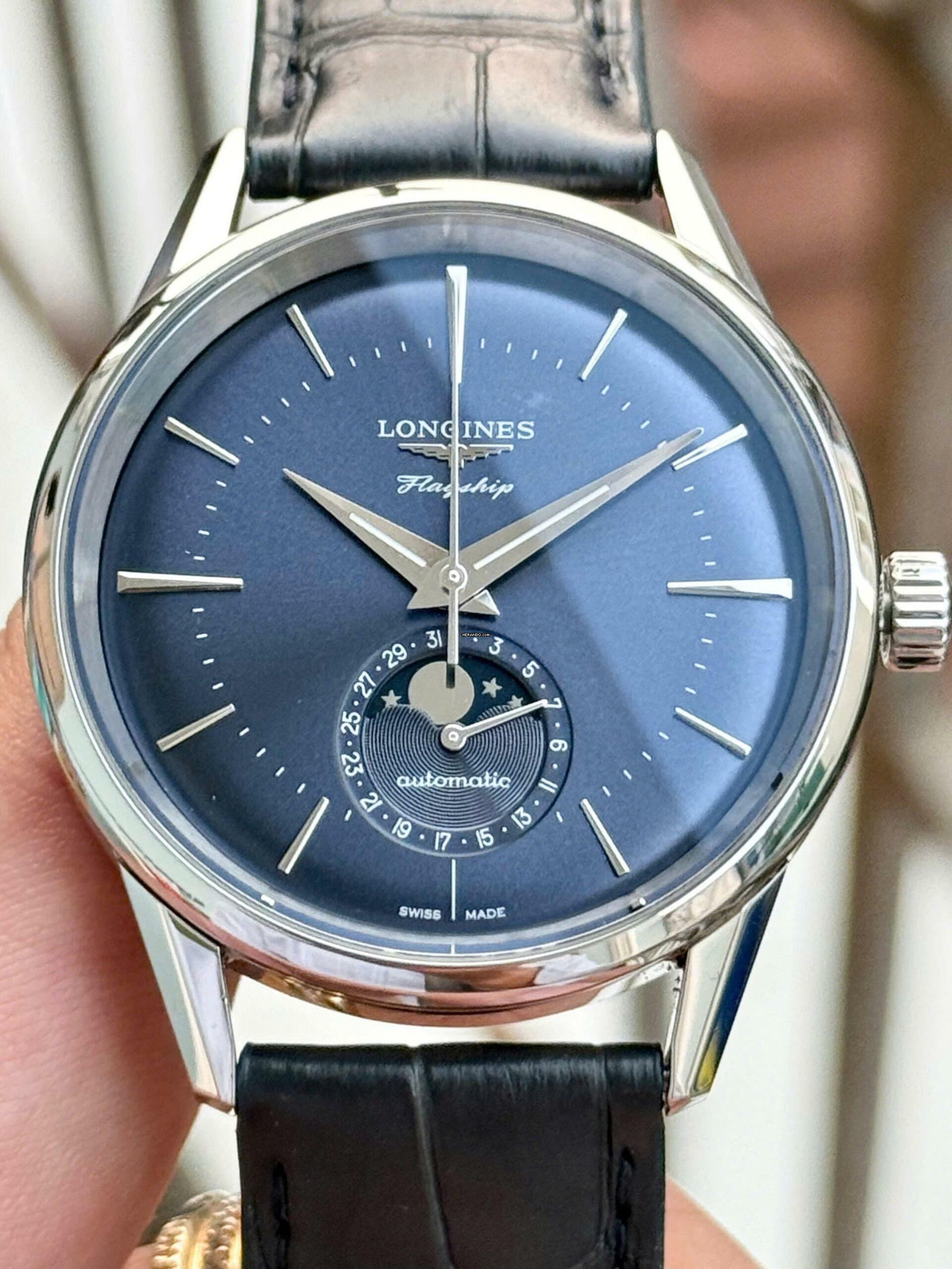  Longines Flagship Heritage MOONPHASE NEW FULL SET 
