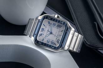 Thumbnail von Cartier Santos De Cartier Blue Stahl Automatik Herrenuhr Ref. WSSA0047 Papiere