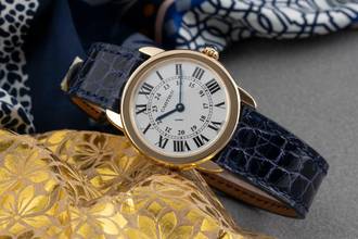 Thumbnail von Cartier Ronde Solo de Cartier Lady Ronde Solo 18K (0,750) Gold/Stahl Damenuhr Ref. W6700355