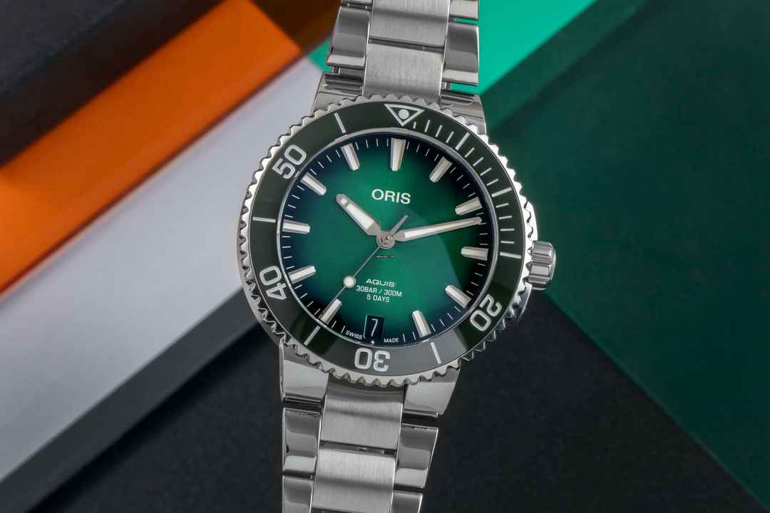  Oris Aquis Date Automatik Stahl Herrenuhr Ref. 01 400 7769 4157 B&P  