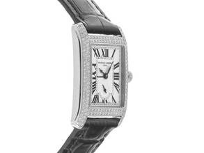 Thumbnail von Frederique Constant Classics Carree Small Seconds Diamanten Stahl Quarz Armband Krokoleder 36 x 25mm Ref.FC-235S2CD6 Box&Pap. Full Set Neu