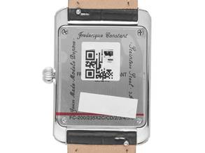 Thumbnail von Frederique Constant Classics Carree Small Seconds Diamanten Stahl Quarz Armband Krokoleder 36 x 25mm Ref.FC-235S2CD6 Box&Pap. Full Set Neu
