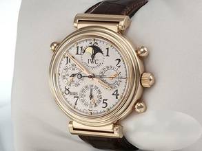 Thumbnail von IWC Da Vinci Perpetual Calendar Rattrapante Perpetual Calendar Ewiger Kalender Iw3754 2005 Automatik Iwc-service 2025 18kt Rose Gold