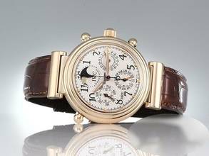 Thumbnail von IWC Da Vinci Perpetual Calendar Rattrapante Perpetual Calendar Ewiger Kalender Iw3754 2005 Automatik Iwc-service 2025 18kt Rose Gold