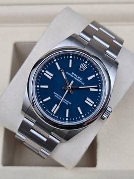  Rolex Oyster Perpetual 41mm 134300 Med Blue Dial Unworn/New Condition Full Set 6/2025 