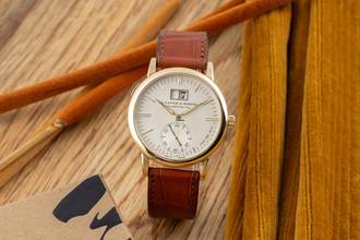 Thumbnail von A. Lange & Söhne Langematik SAX-O-MAT 18K Gold Automatik Herrenuhr Ref. 308.021