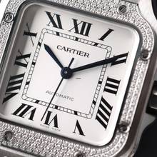 Thumbnail von Cartier Santos MM Steel Factory Diamonds </h1>