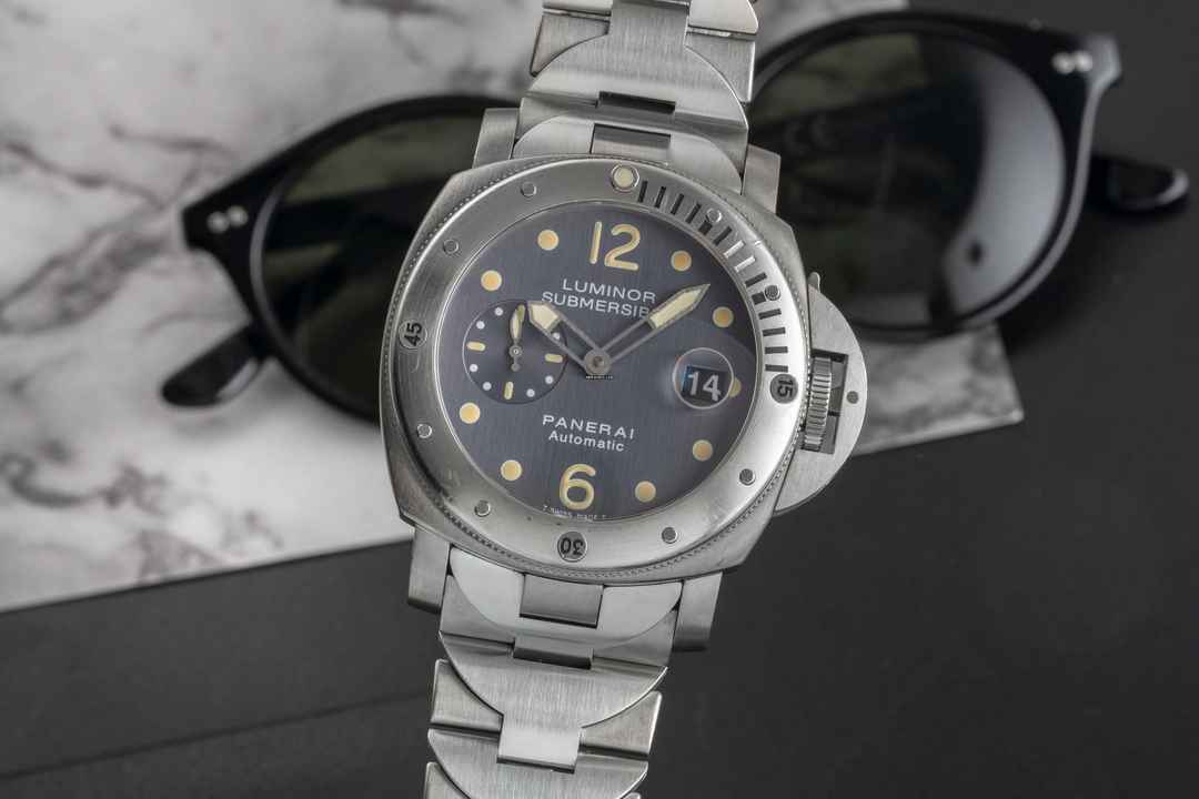  Panerai Submersible Stahl / Titan Automatik Herrenuhr Ref. PAM00106 B&P 2003 